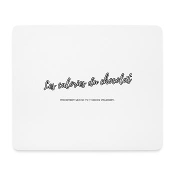 Les calories du chocolat - Tapis de souris (format paysage) - blanc - Devant