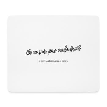 Maladroit - Tapis de souris (format paysage) - blanc - Devant
