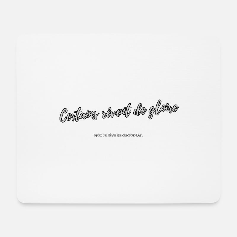 Träumen Sie von Schokolade - Mousepad (Querformat) - Weiß