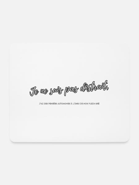 Abgelenkt - Mousepad (Querformat) - Weiß