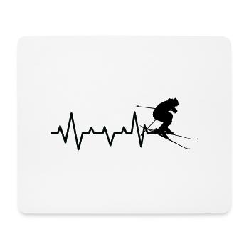 Ski fahren Ski Motiv für Schi Fahrer Schifahrer - Mousepad (Querformat) - Weiß - Vorne