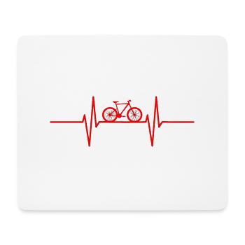 Herzschlag Fahrrad - Mousepad (Querformat) - Weiß - Vorne