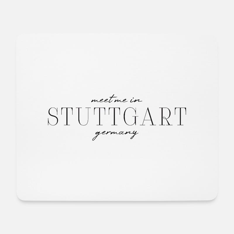 Stuttgart, Deutschland Eleganz Stil Design T-Shirt - Mousepad (Querformat) - Weiß