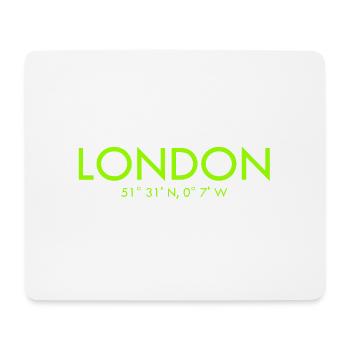 London - Coordinates - Latitude - Longitude - GB - Mousepad (Querformat) - Weiß - Vorne