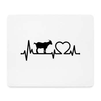 Ziege Heartbeat Farm Ziege Ziege Bill - Mousepad (Querformat) - Weiß - Vorne