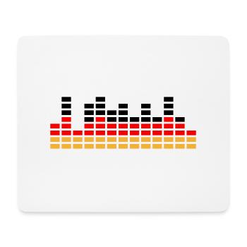 Allemagne drapeau DJ musique barre de son fête - Tapis de souris (format paysage) - blanc - Devant