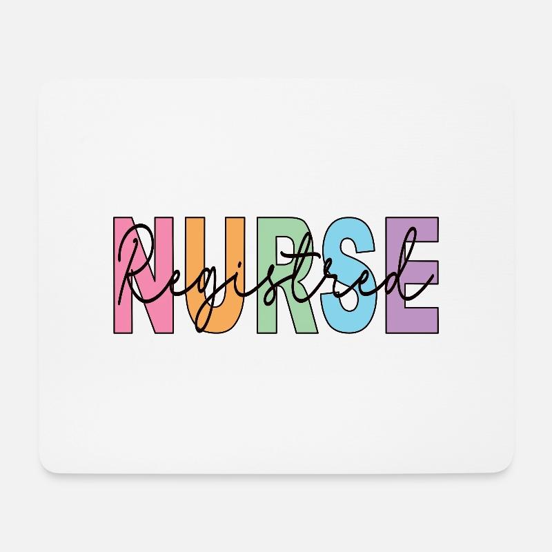 Registrierte Krankenschwester Shirt, benutzerdefinierte Krankenschwester - Mousepad (Querformat) - Weiß