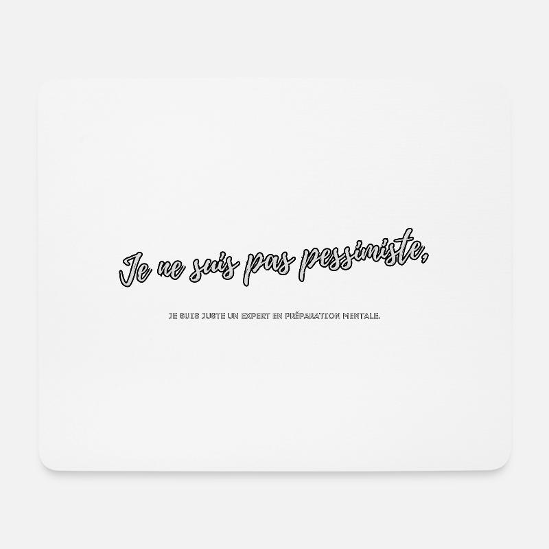 Pessimiste - Tapis de souris (format paysage) - blanc