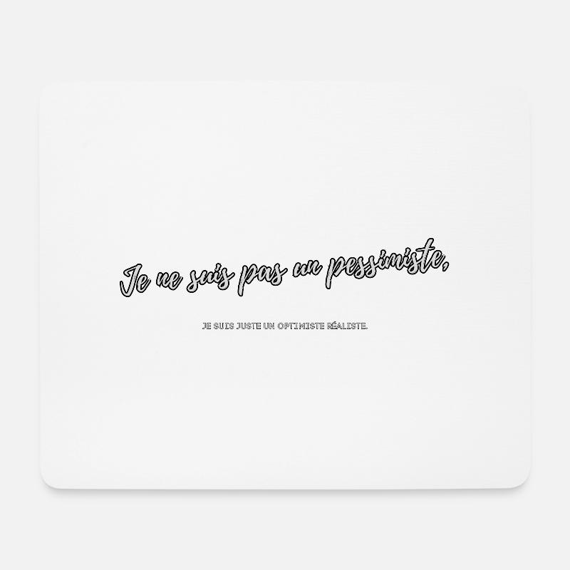Pessimist - Mouse Pad (horizontal) - white