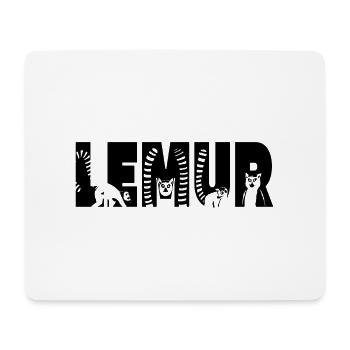 Lemur Typo - Mouse Pad (horizontal) - white - Front