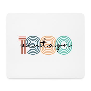 1980's Vintage Retro - Mouse Pad (horizontal) - white - Front