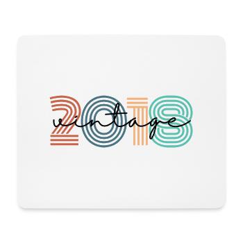 2018 Vintage Retro - Mousepad (Querformat) - Weiß - Vorne