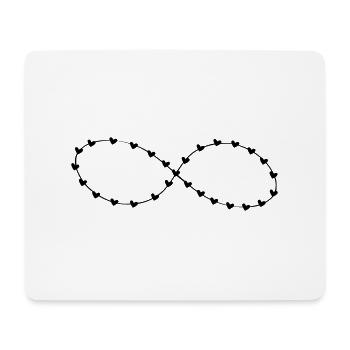 Infinity symbol made of hearts - Mouse Pad (horizontal) - white - Front
