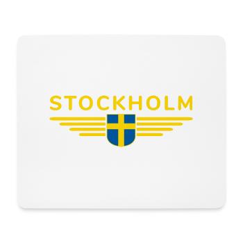 Stockholm T-Shirt for Fans and Travelers - Mouse Pad (horizontal) - white - Front