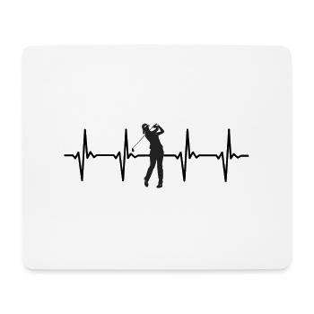 Golf Puls Herzschlag - Relatable Sports Sticker - Mousepad (Querformat) - Weiß - Vorne