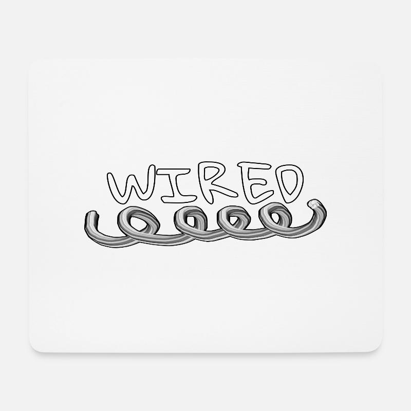 wired bonsai - Mouse Pad (horizontal) - white
