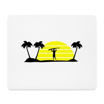 surfing - Mousepad (Querformat) - Weiß - Vorne