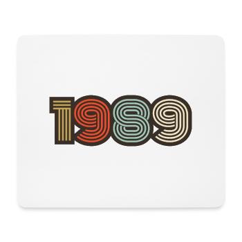 1989 rétro vintage - Tapis de souris (format paysage) - blanc - Devant