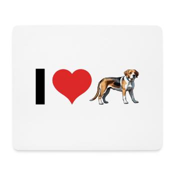 I love Beagles - Pet Design - Mousepad (Querformat) - Weiß - Vorne