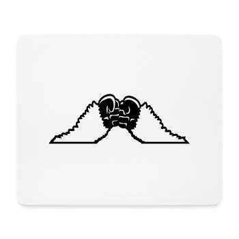 2 Lamas Fäuste Haarig Affen Team Freunde Fist Pump - Mousepad (Querformat) - Weiß - Vorne