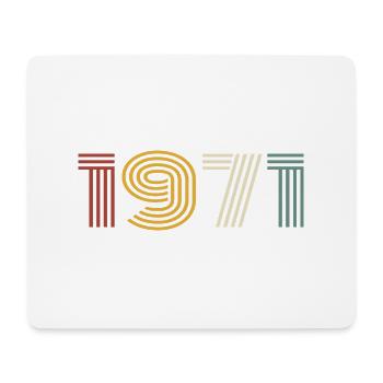 1971 Retro Style 1971 Birthday 1971 Vintage - Mouse Pad (horizontal) - white - Front