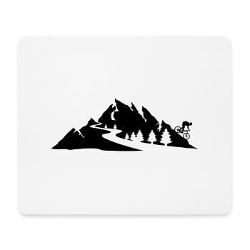 Vététiste de descente - Tapis de souris (format paysage) - blanc - Devant