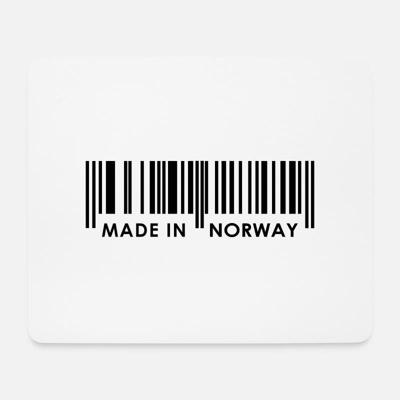 Made in Norway / Norwegen - Mousepad (Querformat) - Weiß
