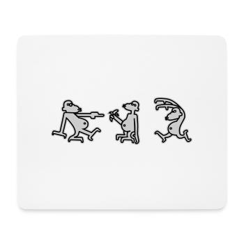 Lustige Affen - Mousepad (Querformat) - Weiß - Vorne