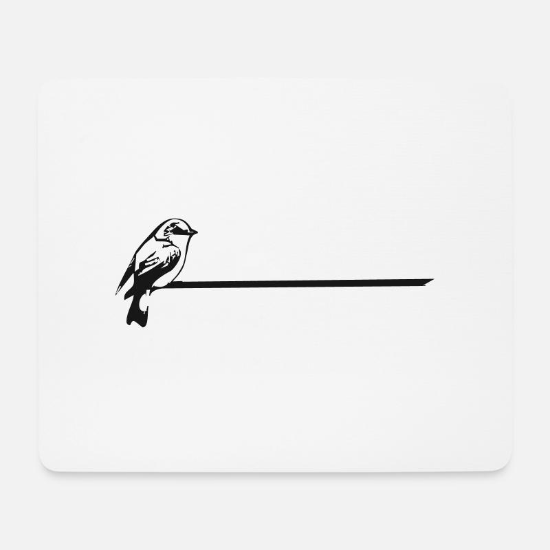 Spatz - Mousepad (Querformat) - Weiß