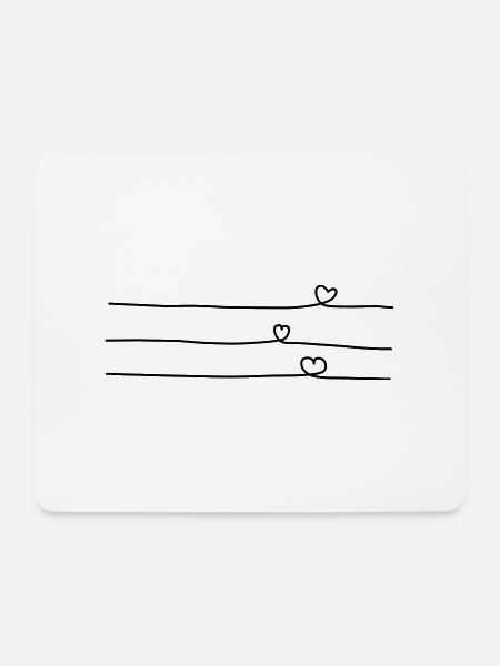 3herzen - Mouse Pad (horizontal) - white