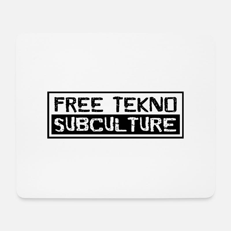 free tekno subculture - Mousepad (Querformat) - Weiß