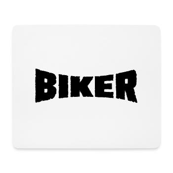 Biker - Tapis de souris (format paysage) - blanc - Devant