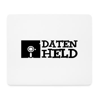 daten_held 1c - Mousepad (Querformat) - Weiß - Vorne