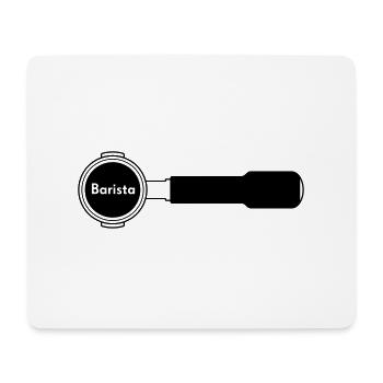 Siebträger Barista horiz - Mousepad (Querformat) - Weiß - Vorne
