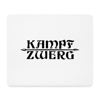 Kampfzwerg2 - Mousepad (Querformat) - Weiß - Vorne