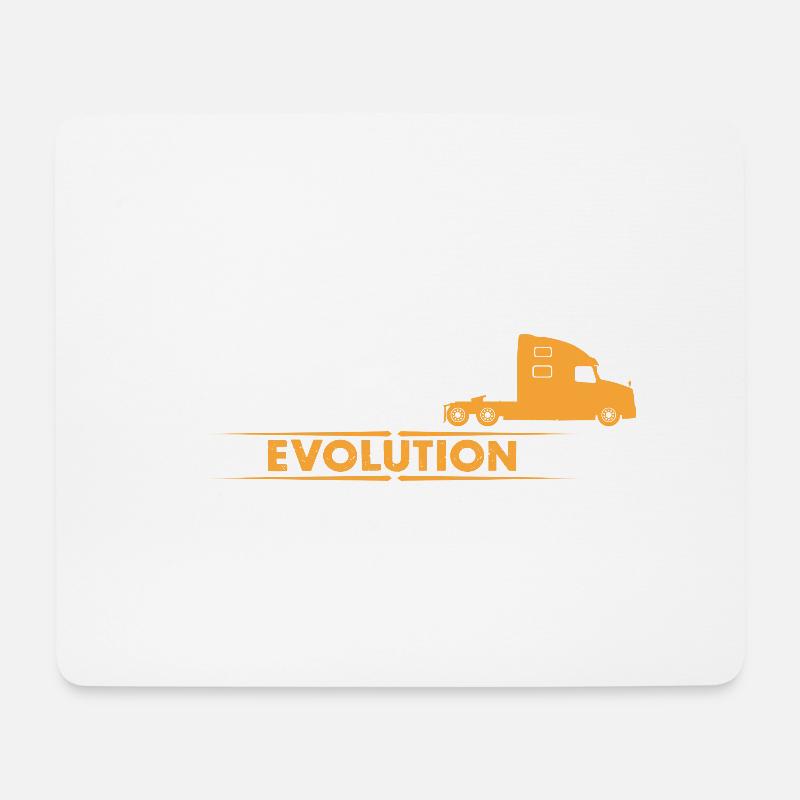 LKW Brummi Trucker - orange/weiss - Mousepad (Querformat) - Weiß