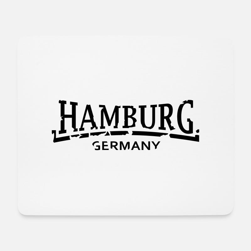 Hamburg - Mousepad (Querformat) - Weiß