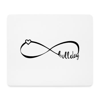 Bulldog Französische Bulldogge Bully Unendlichkeit - Mousepad (Querformat) - Weiß - Vorne