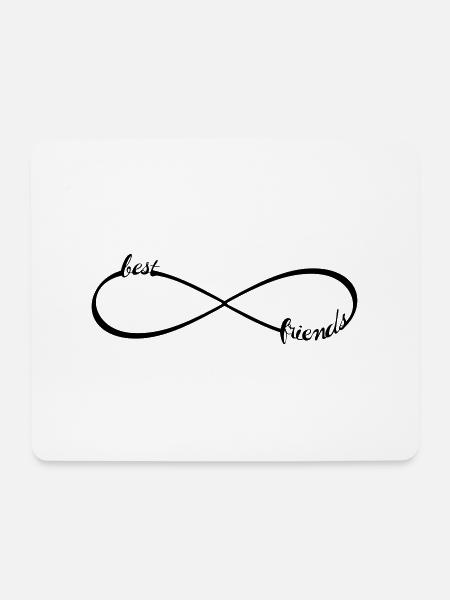 Infinity best friends forever Unendlichkeit Loop 8 - Mousepad (Querformat) - Weiß