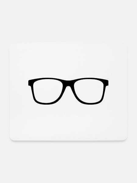 Brille *Motiv 2* - Mousepad (Querformat) - Weiß