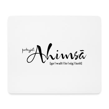 yoga ahimsa gewaltlosigkeit - Mousepad (Querformat) - Weiß - Vorne
