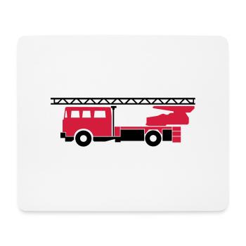 Feuerwehrauto (fire engine) - Mousepad (Querformat) - Weiß - Vorne