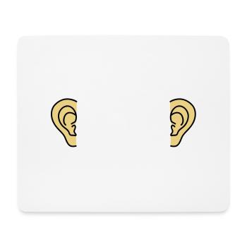 ears - Mouse Pad (horizontal) - white - Front