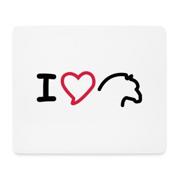 I Love Fjordis - Mousepad (Querformat) - Weiß - Vorne