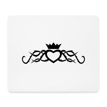 Stammes-Herz mit Dornen - Mousepad (Querformat) - Weiß - Vorne
