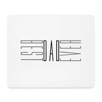 best dad ever cool textliebe papa meilleur monde père - Tapis de souris (format paysage) - blanc - Devant
