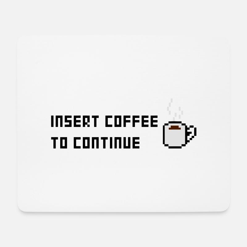 Kaffee Lebenselexier - Kaffee Rein weitermachen - Mousepad (Querformat) - Weiß