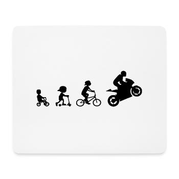 Evolution Biker- Entwicklung Supersportler 1 - Mousepad (Querformat) - Weiß - Vorne