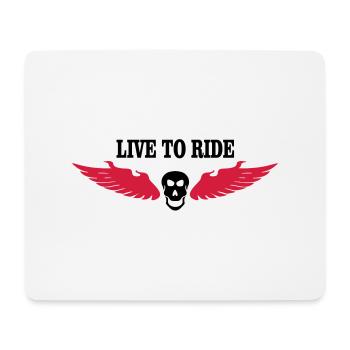 biker - Tapis de souris (format paysage) - blanc - Devant
