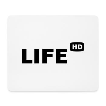 LIFE in HD - Mousepad (Querformat) - Weiß - Vorne